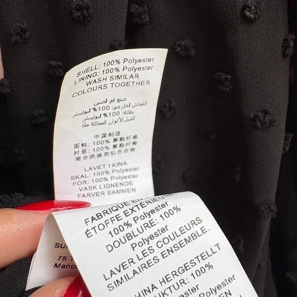 Missguided Plus Black Long Sleeve Swiss Dot Dress – US 20 – NWT - Picture 9 of 16